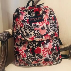 Transport Backpack, Pink & Black plPrint